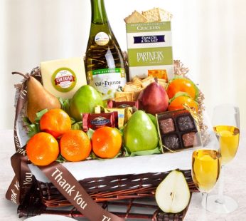 Wonderful You Thank You Gourmet Fruit Gift Basket