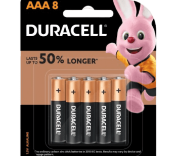 Duracell Lasts Upto 50% Longer AAA 8