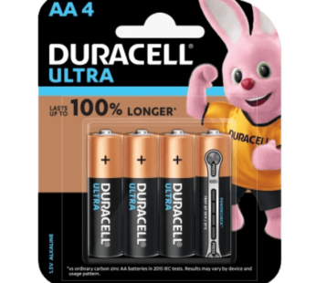 Duracell Ultra Lasts Upto 100% Longer AA 4